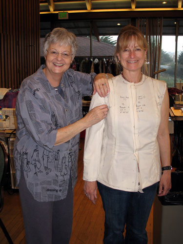 Maria makes a muslin for a couture jacket