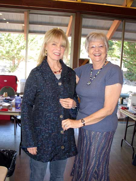 Sewing retreat in CA - Ellen and Jane