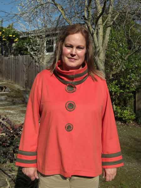Christine made this cashmere jacket in a sewing workshop with Jane Foster.