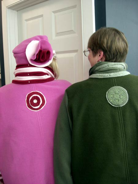 Fleece jackets made in sewing classes