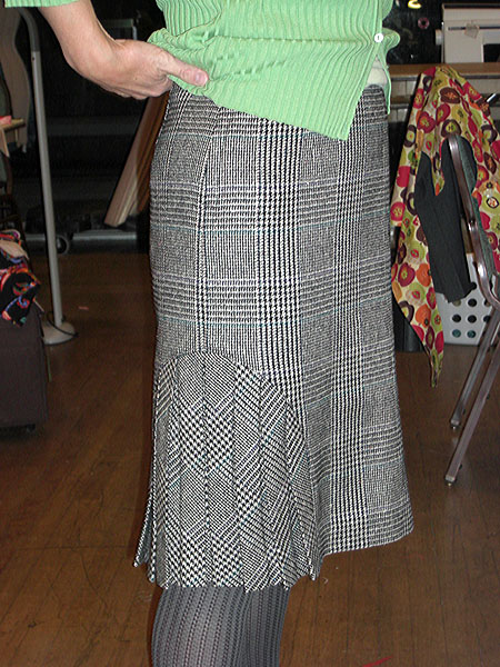 Barbara's skirt made with a Marfy pattern