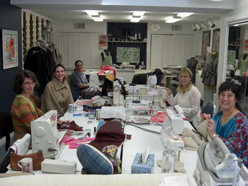 Sewing class in Jane Foster's studio